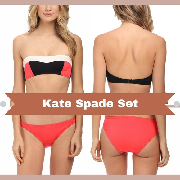 NWT2PC Kate Spade New York Colorblock Bralette + G - Picture 1 of 7